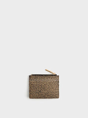 Borbonese recycled fabric card holder with Op print