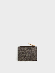 Borbonese recycled fabric card holder with Op print