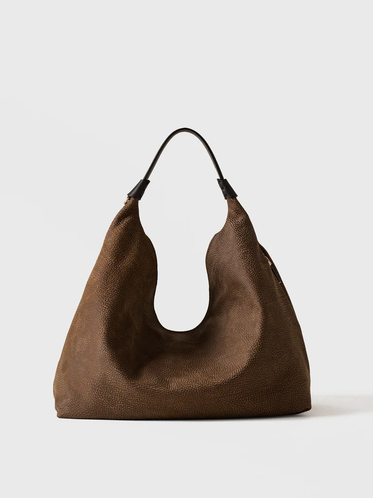 Borsa a spalla Plie Medium in pelle Borbonese