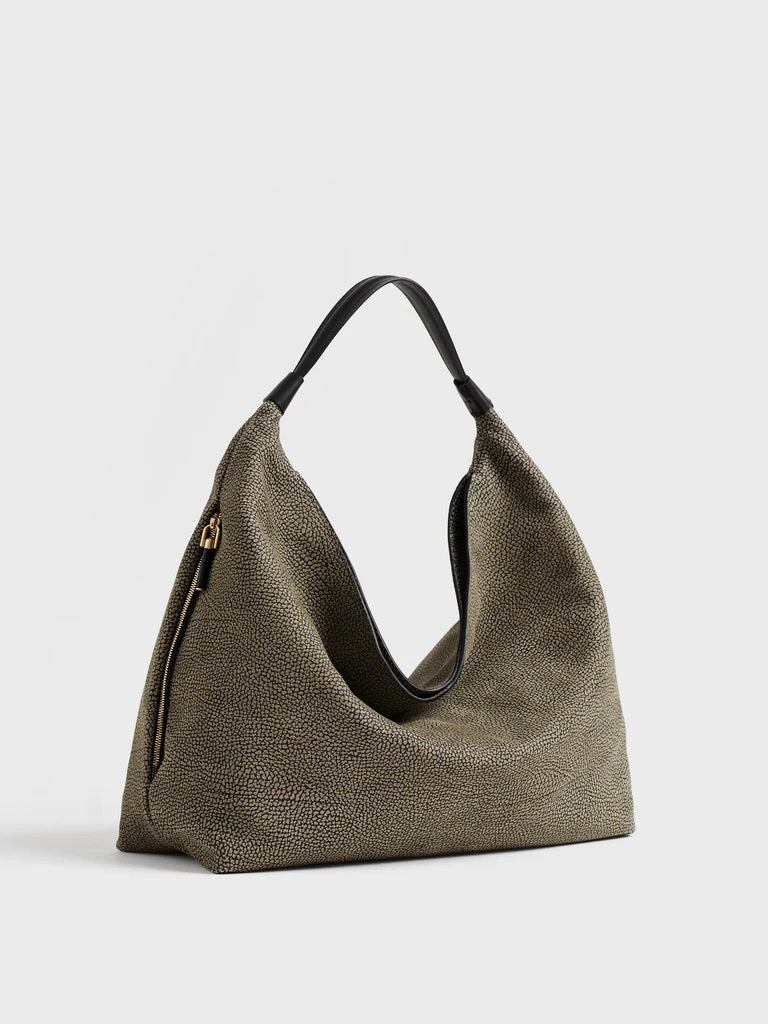 Borsa a spalla Plie Medium in pelle Borbonese