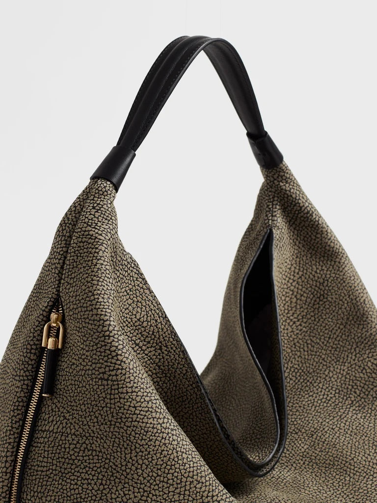 Borsa a spalla Plie Medium in pelle Borbonese