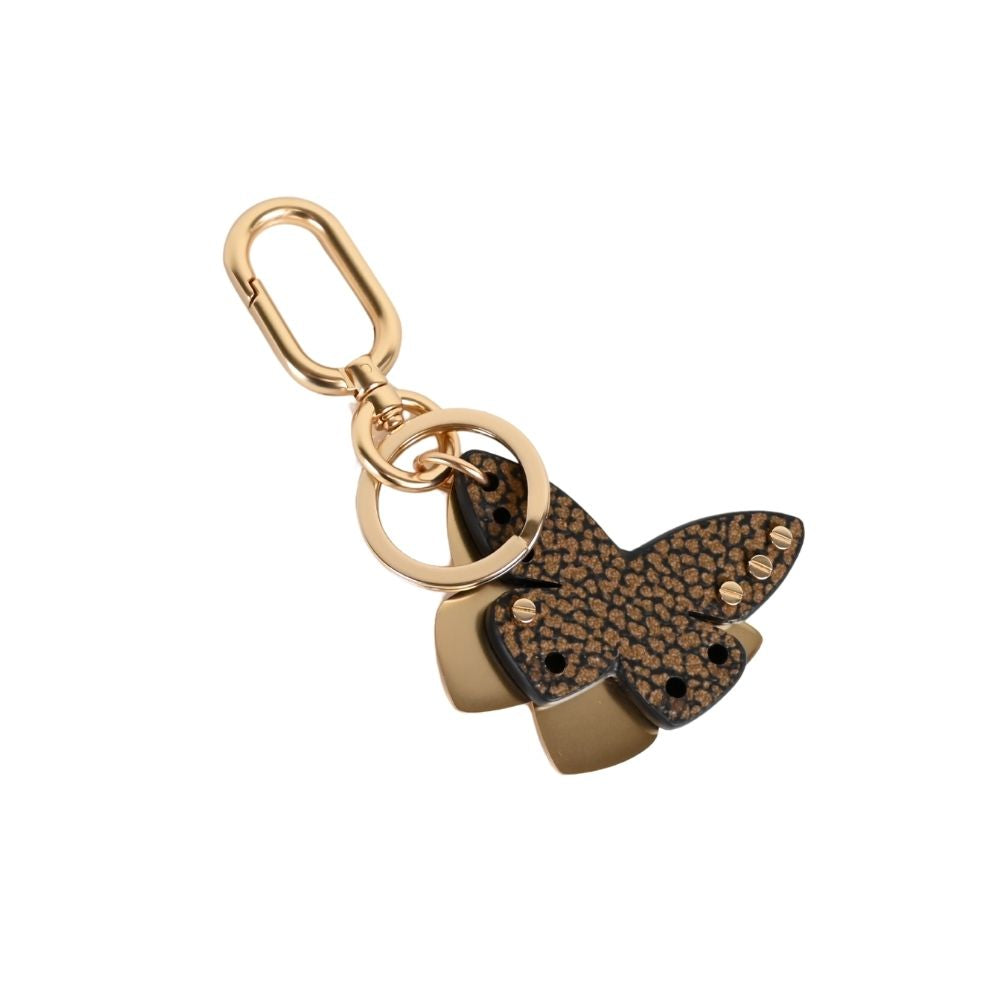 Borbonese Op coated canvas butterfly keychain