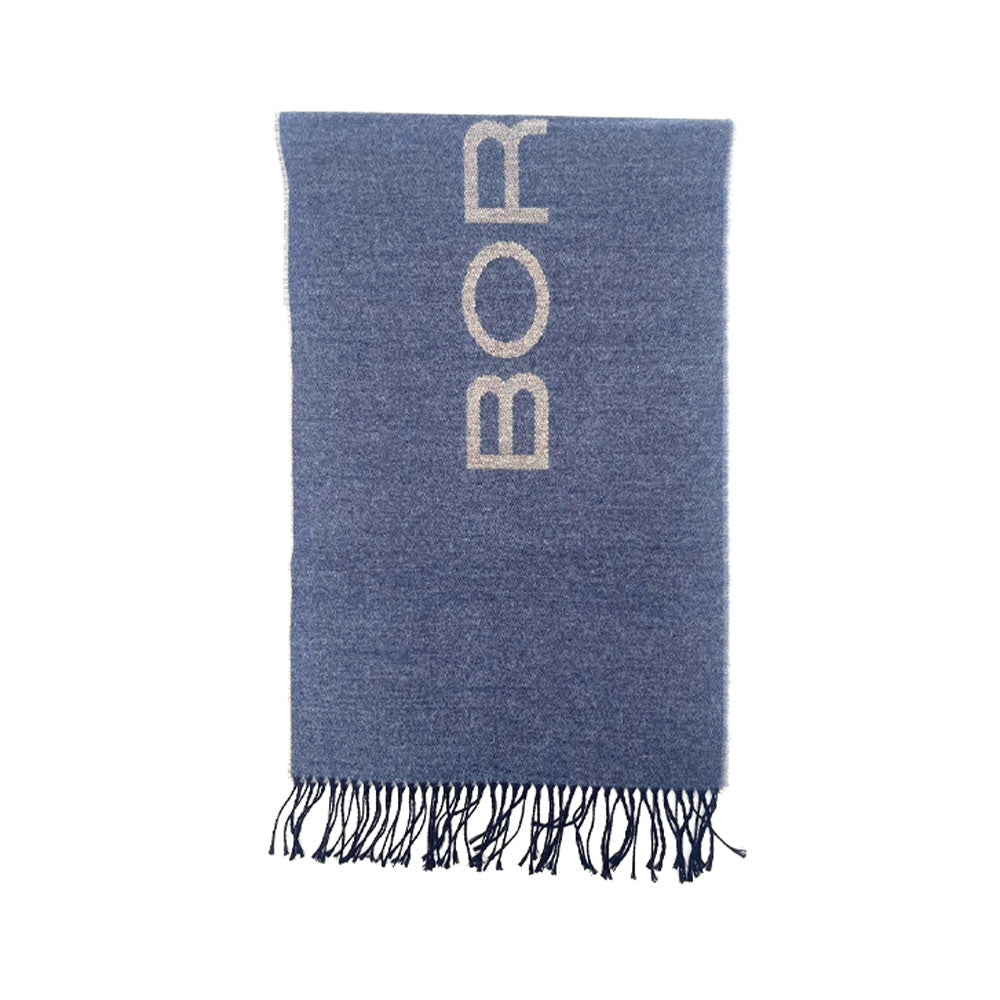 Sciarpa con logo centrale Borbonese
