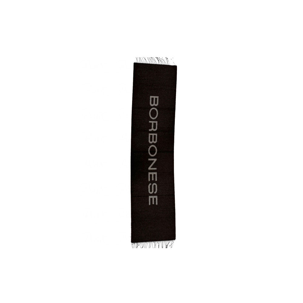 Sciarpa con logo centrale Borbonese