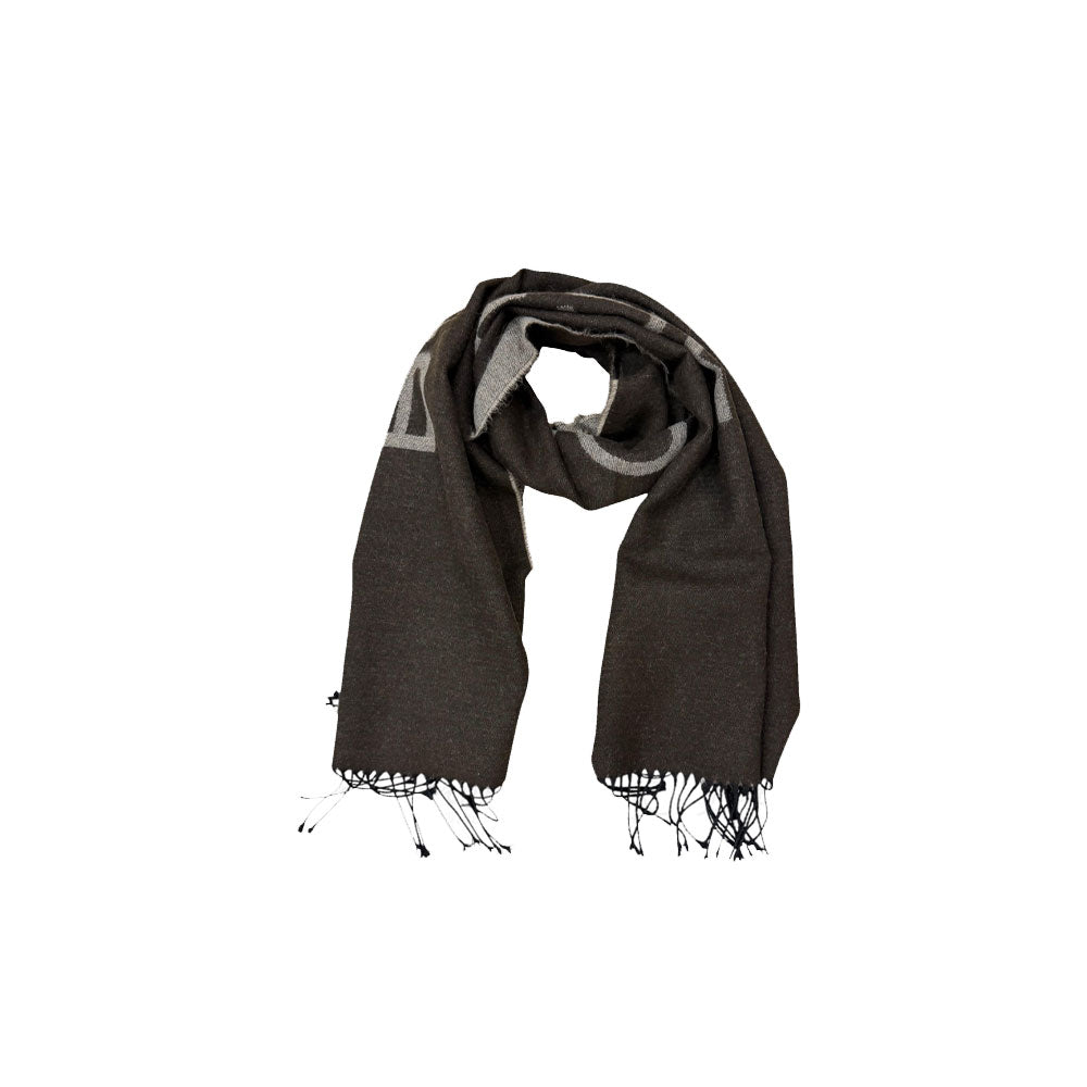Sciarpa con logo centrale Borbonese