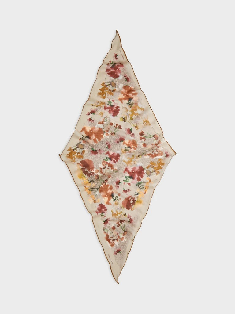 Borbonese wool and silk scarf