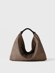 Borbonese Plie Medium shoulder bag in recycled Op fabric