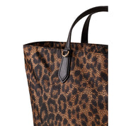 Borsa a mano Escape Medium in tessuto tecno con stampa Op e animalier Borbonese