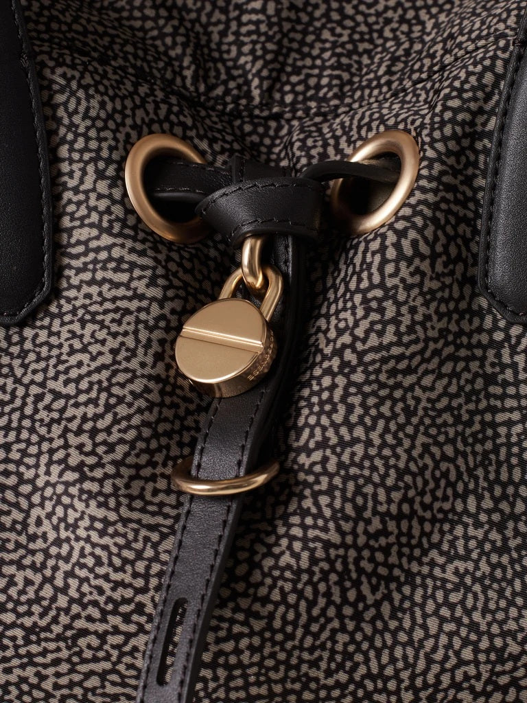 Borsa Prive Shopping Bag Large in tessuto riciclato Op e pelle Borbonese