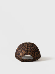 Borbonese hat in fabric with Op and animal prints