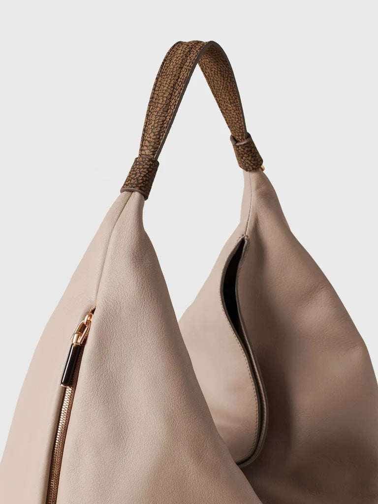 Borsa a spalla Plie Medium in pelle Borbonese