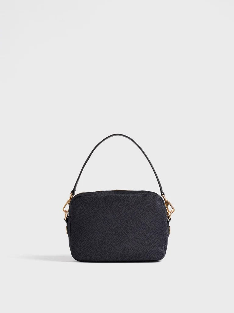 Borbonese B-Club Small shoulder bag in Op-print fabric
