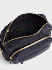 Borbonese B-Club Small shoulder bag in Op-print fabric