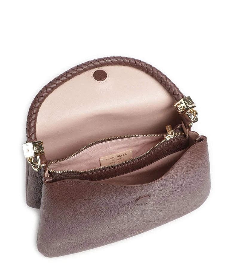 Borsa a spalla Tiggy Medium in pelle Coccinelle