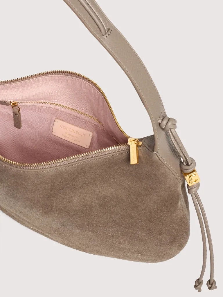 Borsa a spalla Thess Suede Medium Coccinelle