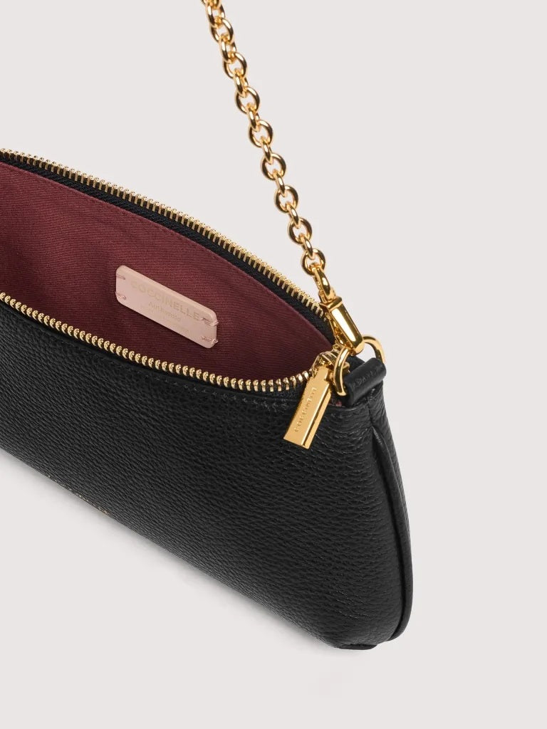Borsa a spalla C-Me Chain Mini in pelle Coccinelle