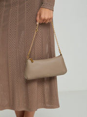 Borsa a spalla C-Me Chain Mini in pelle Coccinelle