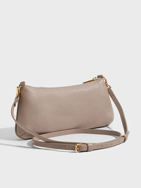 Borsa a spalla C-Me Chain Mini in pelle Coccinelle