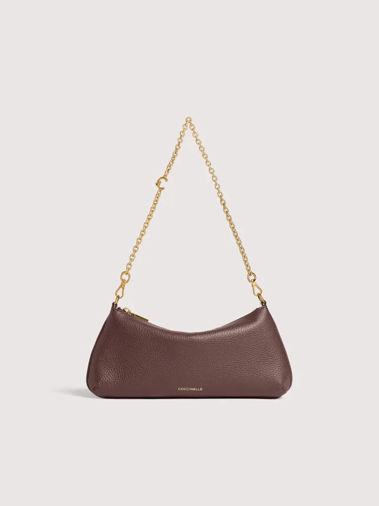 Borsa a spalla C-Me Chain Mini in pelle Coccinelle