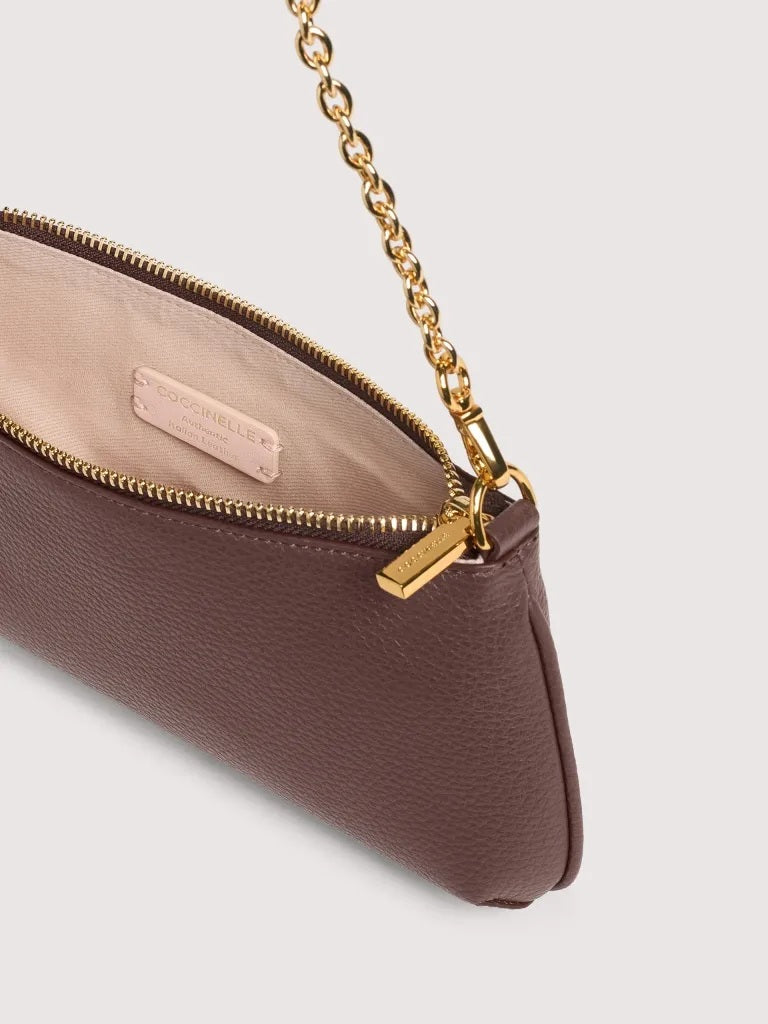 Borsa a spalla C-Me Chain Mini in pelle Coccinelle