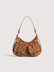 Borsa a spalla Mavery Pocket Medium Suede Coccinelle