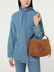 Borsa a spalla Mavery Medium in suede Coccinelle