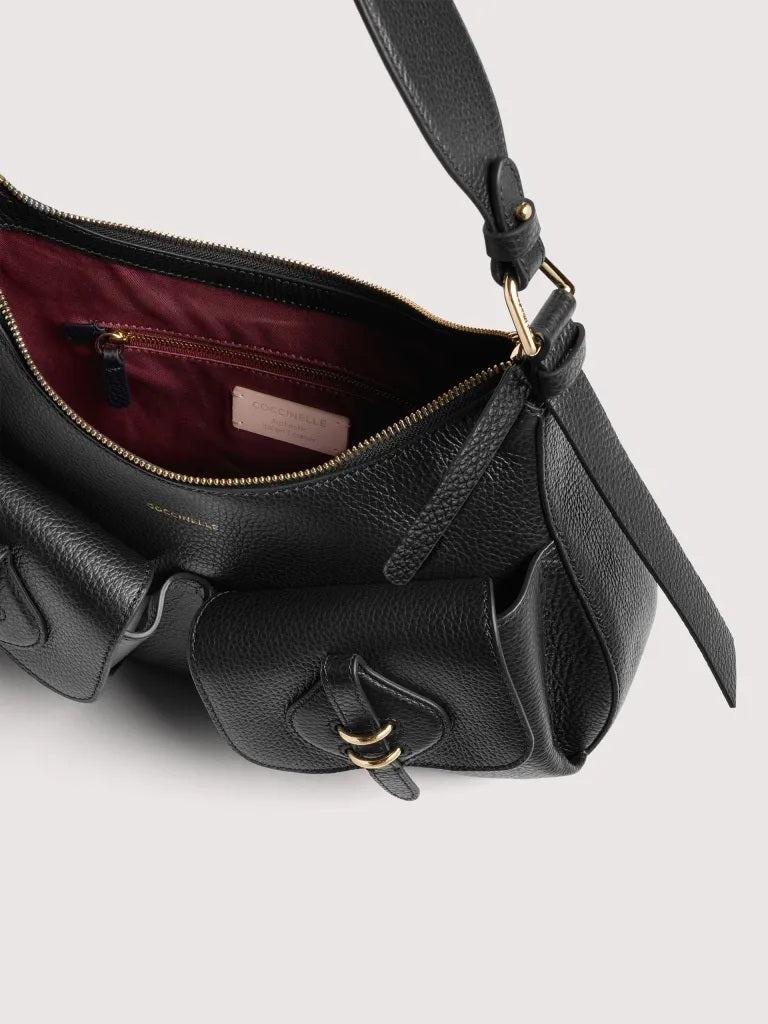 Borsa a spalla Mavery Pocket Medium in pelle Coccinelle