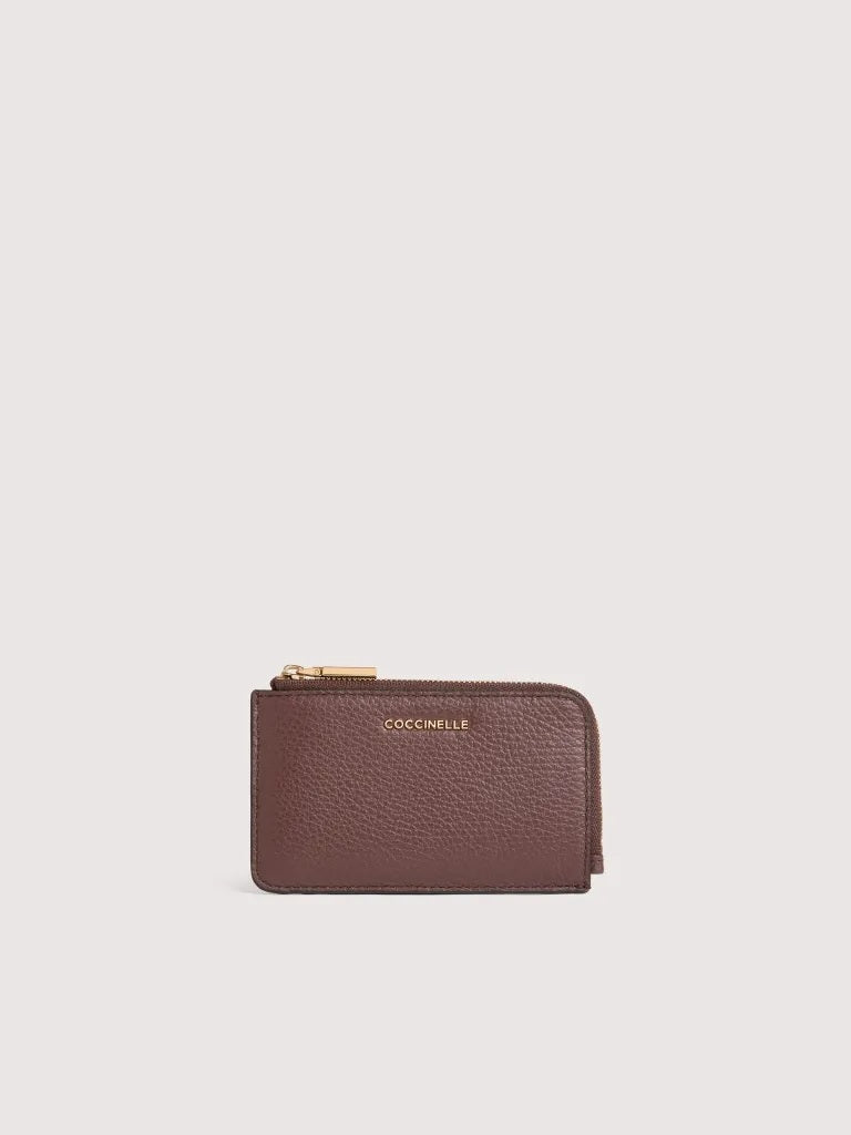 Coccinelle Metallic Tricolor Leather Card Holder