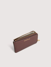 Coccinelle Metallic Tricolor Leather Card Holder