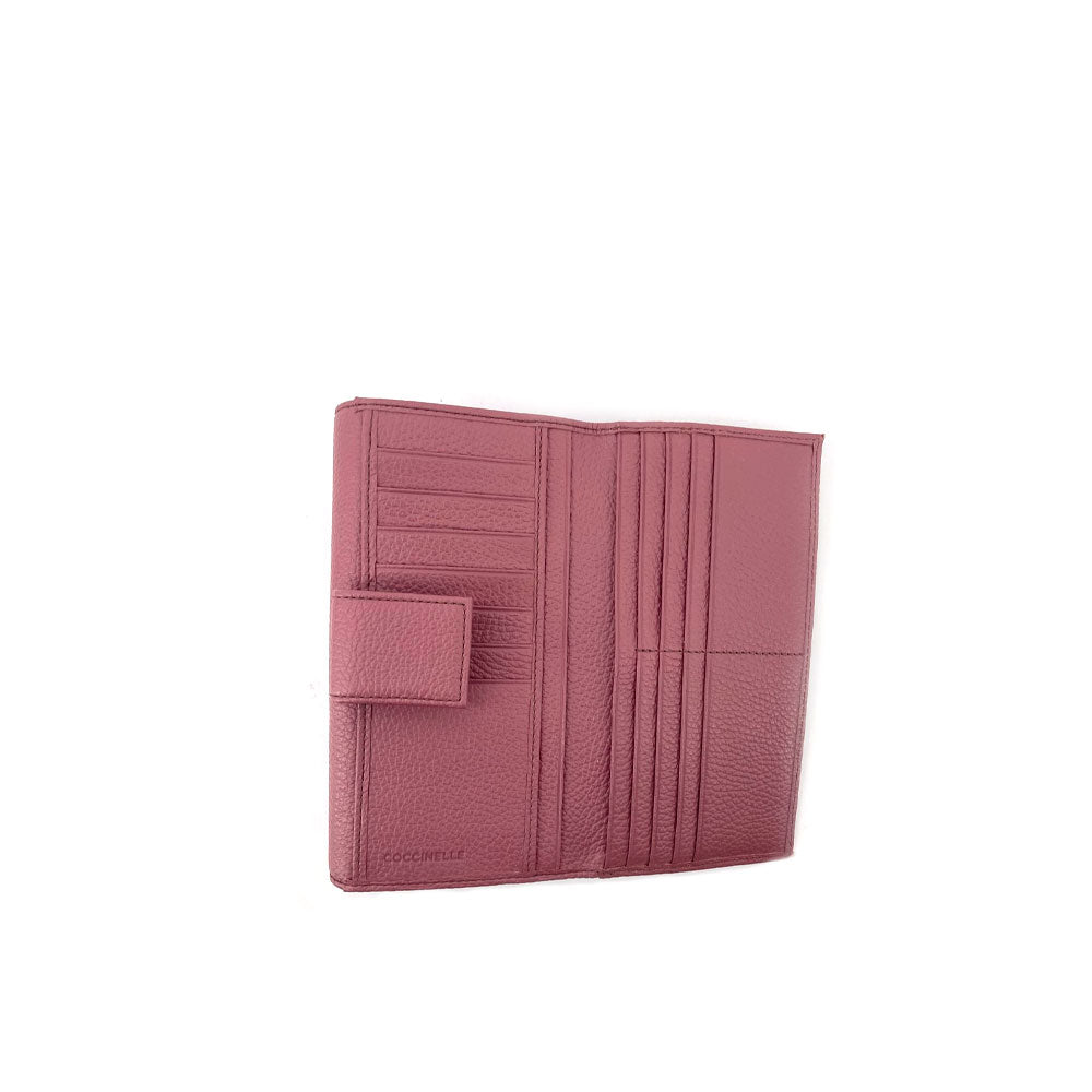 Metallic Soft wallet in Coccinelle leather