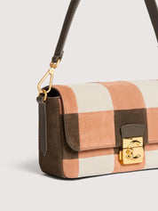 Borsa a spalla C-Me Lock Medium Suede Coccinelle