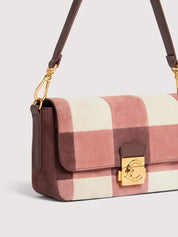 Borsa a spalla C-Me Lock Medium Suede Coccinelle