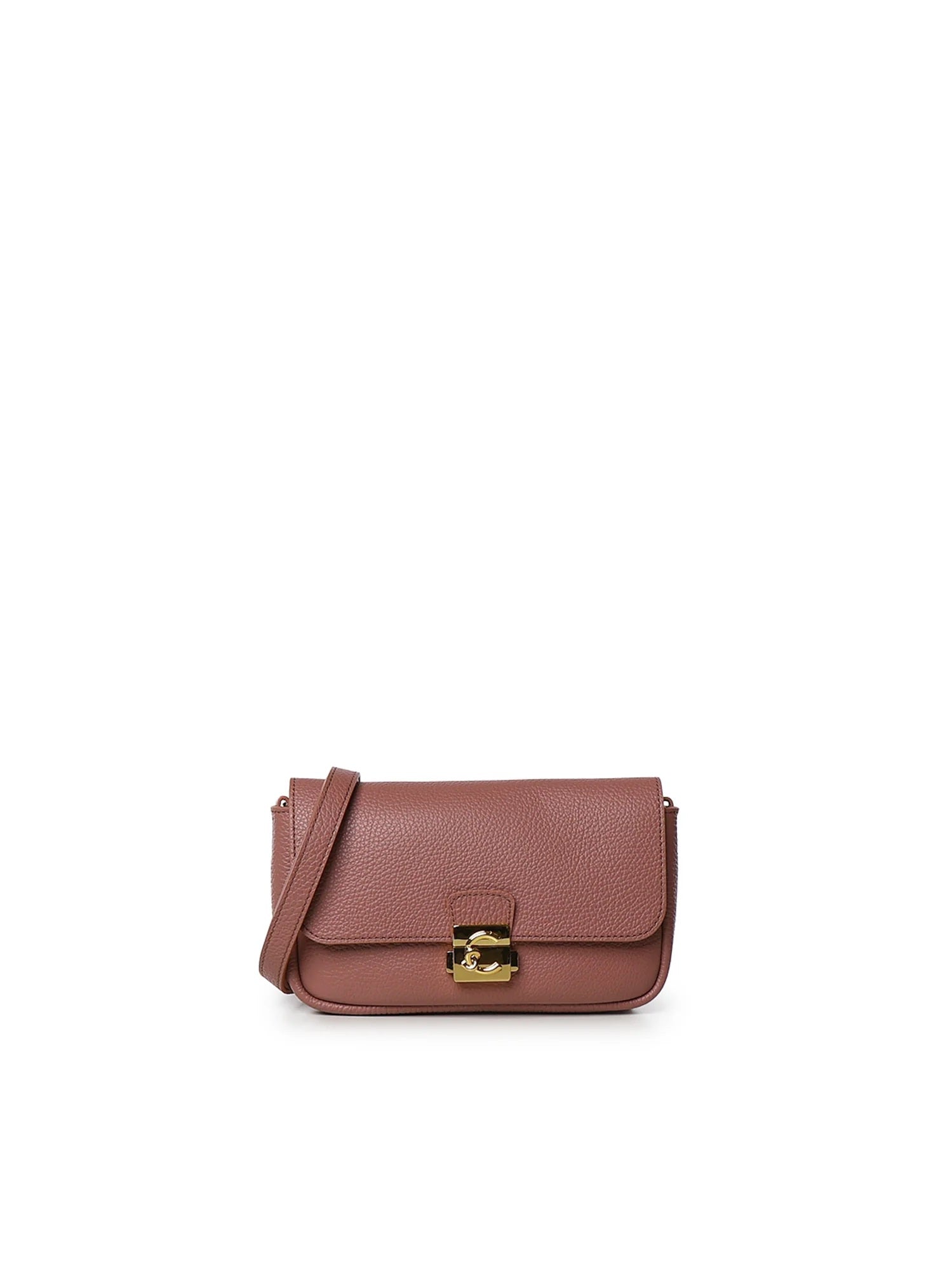 Coccinelle C-Me Lock Mini Leather Shoulder Bag