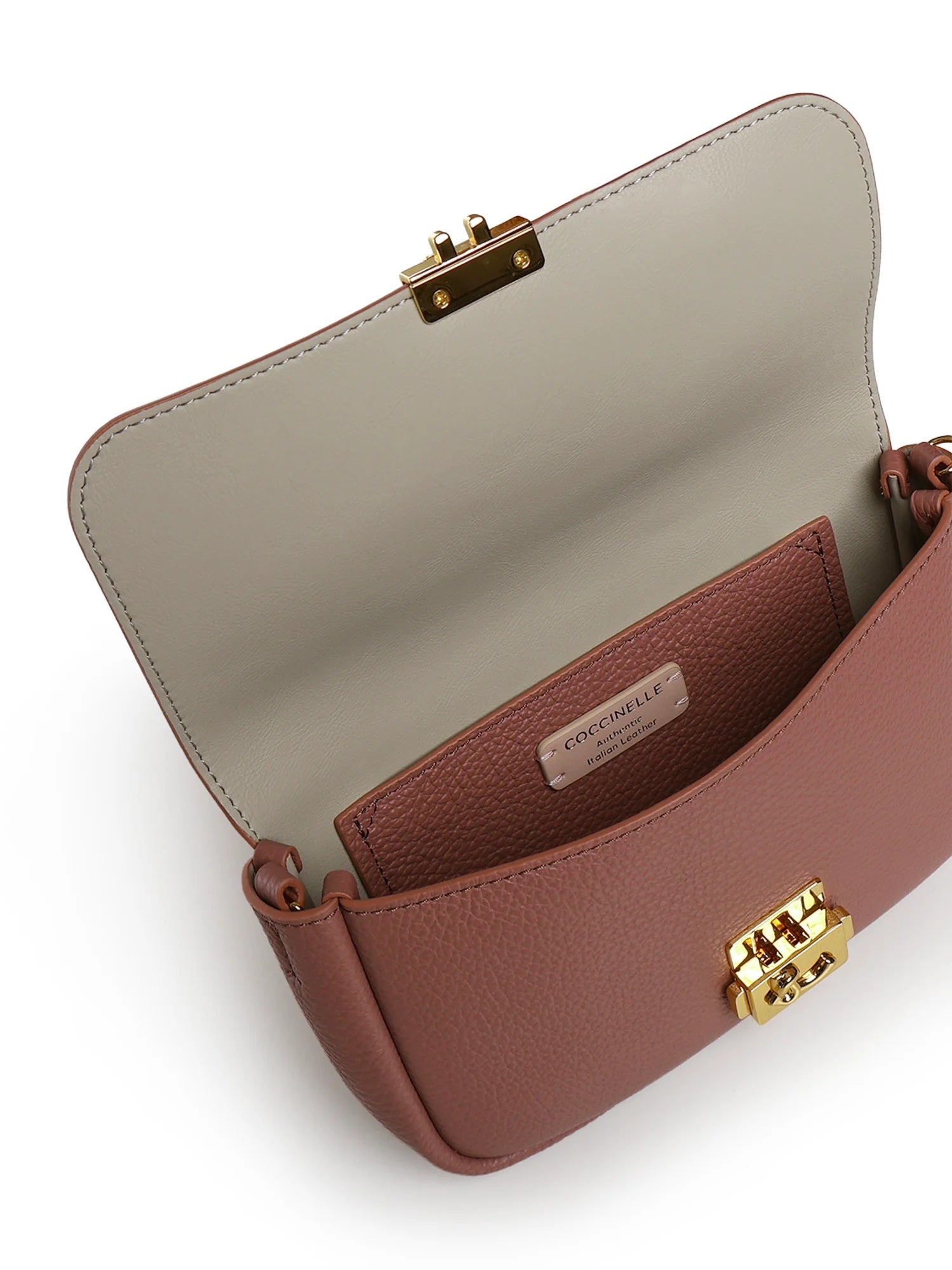 Coccinelle C-Me Lock Mini Leather Shoulder Bag