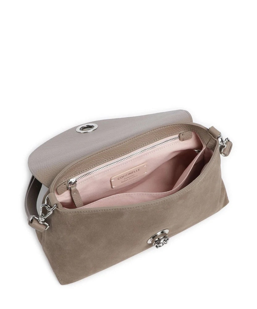 Borsa a spalla Nikla Medium in suede Coccinelle