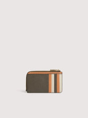 Coccinelle Metallic Tricolor Leather Card Holder
