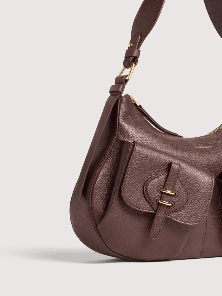 Borsa a spalla Mavery Pocket Medium in pelle Coccinelle