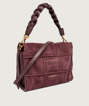 Borsa a spalla Boheme Check Embroidery in pelle Coccinelle