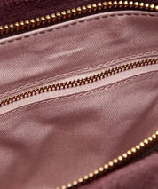 Coccinelle Boheme Check Embroidery leather shoulder bag