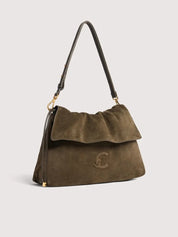 Coccinelle Lidia Medium Suede Shoulder Bag