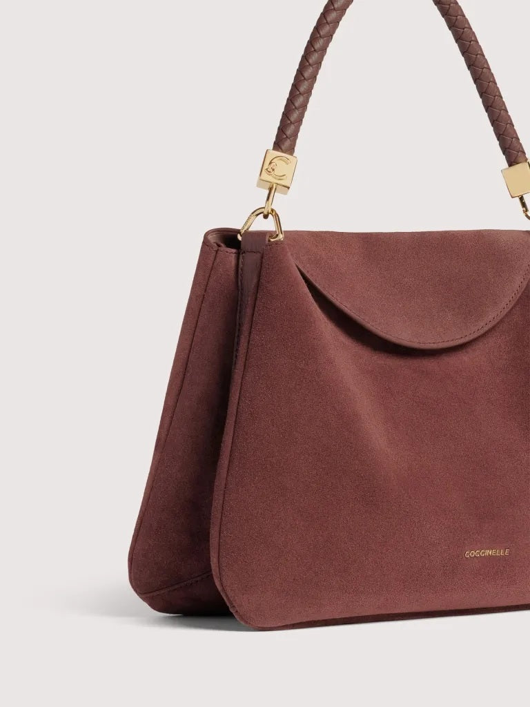 Borsa a spalla Tiggy Suede Medium Coccinelle