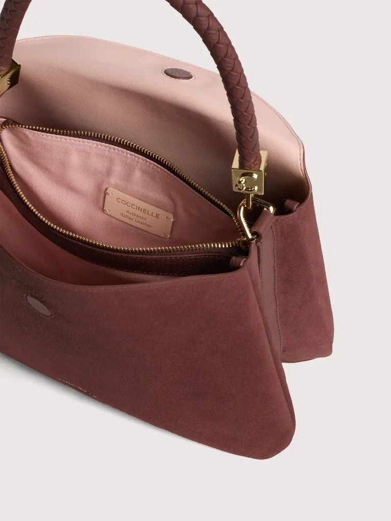 Borsa a spalla Tiggy Suede Medium Coccinelle