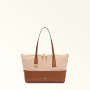 Furla Olivia M Tote Bag in Canvas and Leather