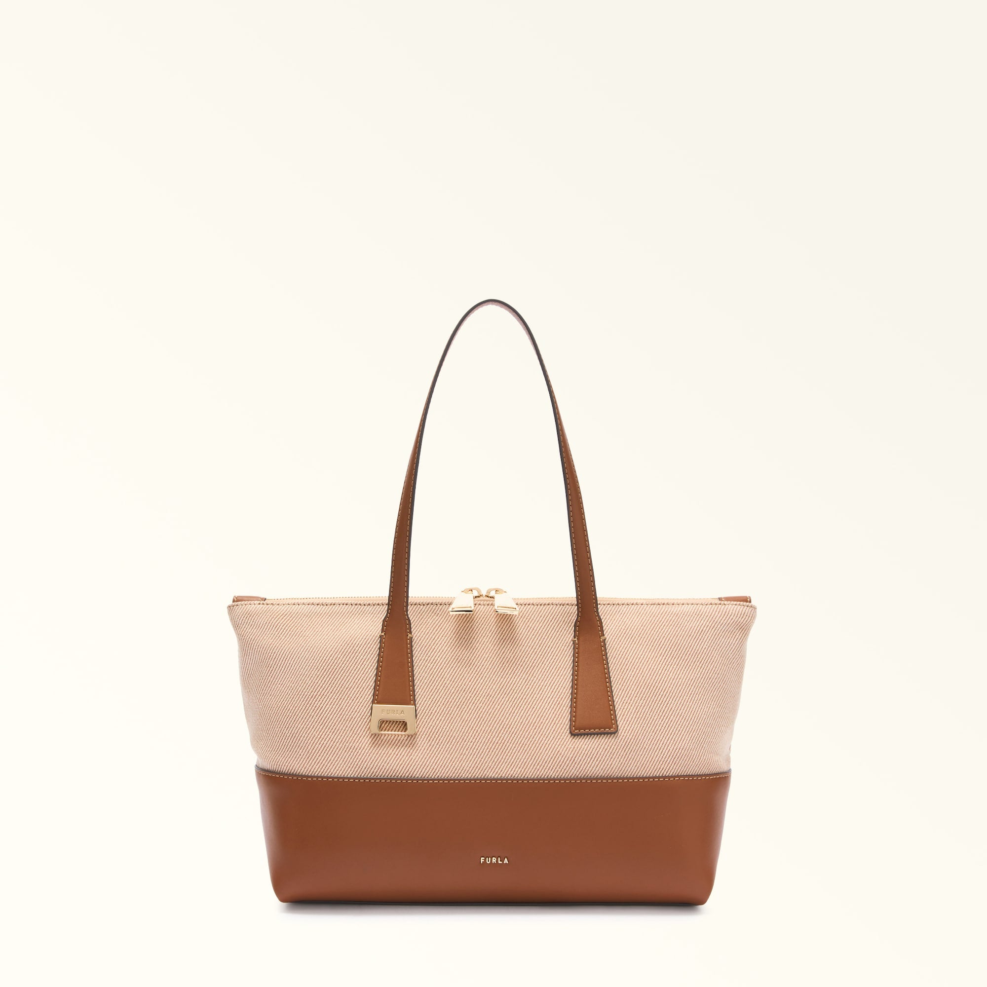 Furla Olivia M Tote Bag in Canvas and Leather