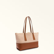 Furla Olivia M Tote Bag in Canvas and Leather