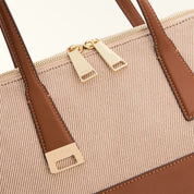 Furla Olivia M Tote Bag in Canvas and Leather