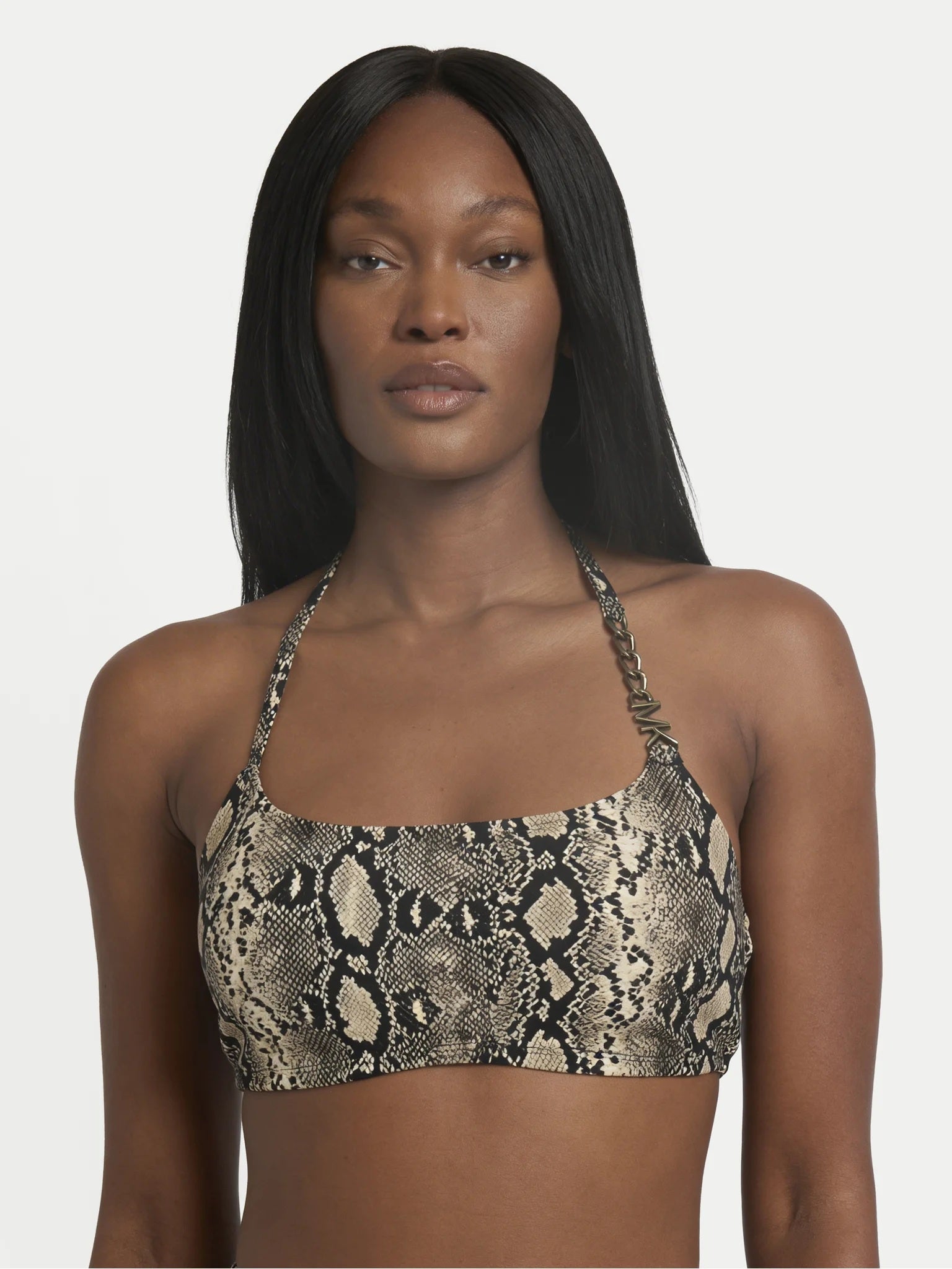 Top all`americana con catena logo Michael Kors