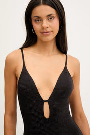 Michael Kors rhinestone one-piece swimsuit