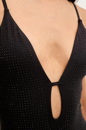 Michael Kors rhinestone one-piece swimsuit