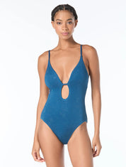 Michael Kors rhinestone one-piece swimsuit
